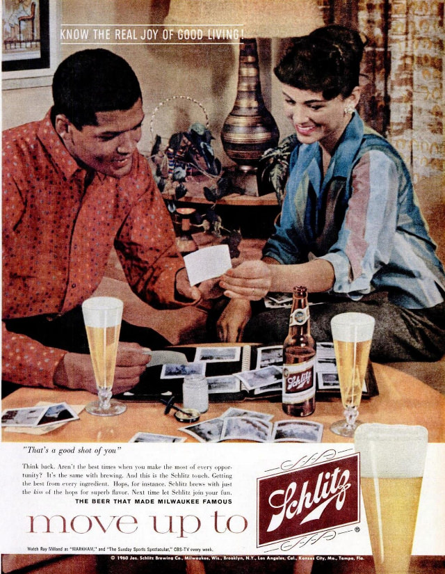 Interesting Story and Vintage Ads of Schlitz Beer from the 1950s and 1960s Vintage Ads