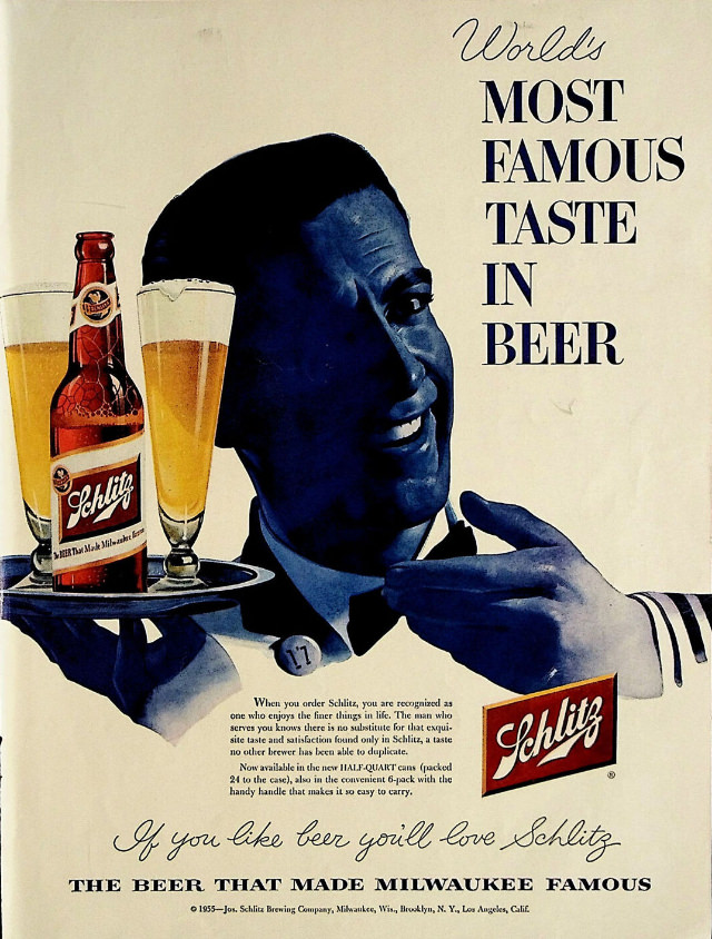 Interesting Story and Vintage Ads of Schlitz Beer from the 1950s and 1960s Vintage Ads