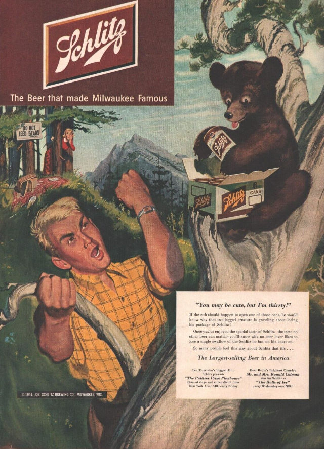 Interesting Story and Vintage Ads of Schlitz Beer from the 1950s and 1960s Vintage Ads
