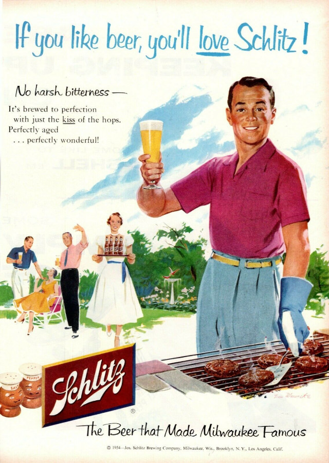 Interesting Story and Vintage Ads of Schlitz Beer from the 1950s and 1960s Vintage Ads