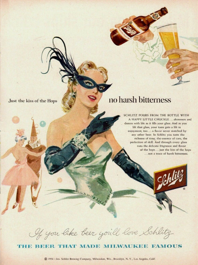 Interesting Story and Vintage Ads of Schlitz Beer from the 1950s and 1960s Vintage Ads