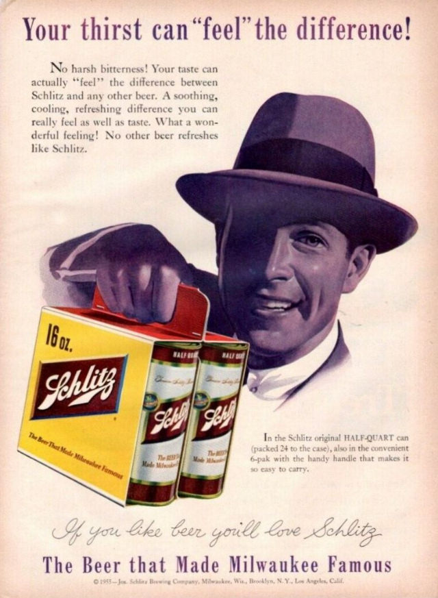 Interesting Story and Vintage Ads of Schlitz Beer from the 1950s and 1960s Vintage Ads