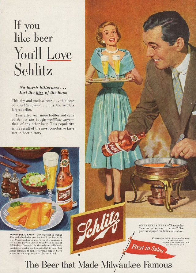 Interesting Story and Vintage Ads of Schlitz Beer from the 1950s and 1960s Vintage Ads