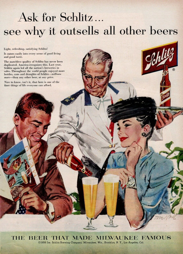 Interesting Story and Vintage Ads of Schlitz Beer from the 1950s and 1960s Vintage Ads