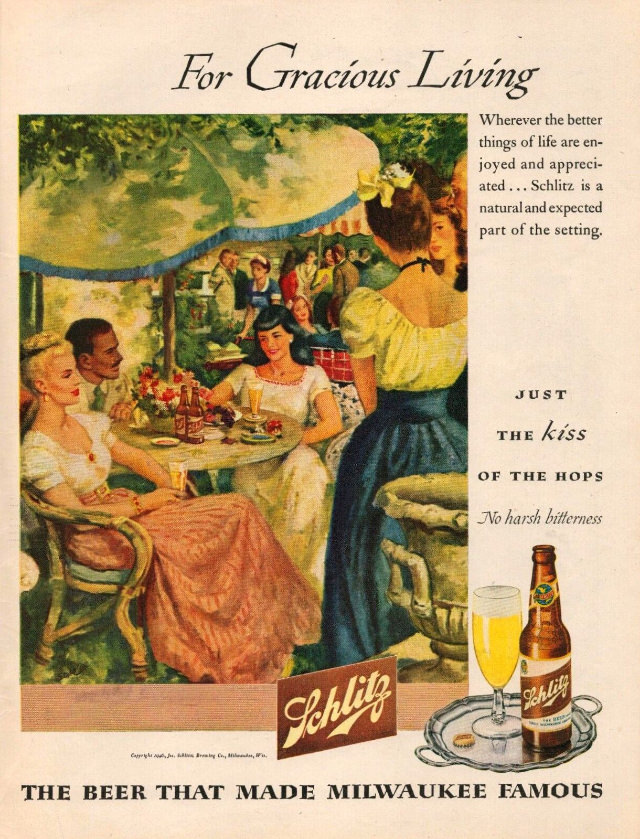 Interesting Story and Vintage Ads of Schlitz Beer from the 1950s and 1960s Vintage Ads