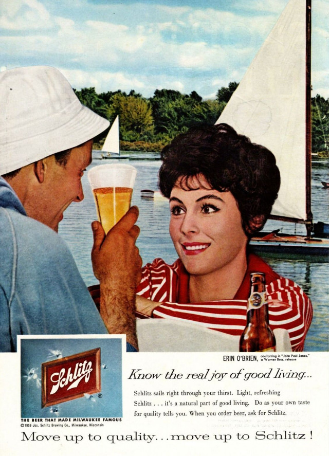 Interesting Story and Vintage Ads of Schlitz Beer from the 1950s and 1960s Vintage Ads