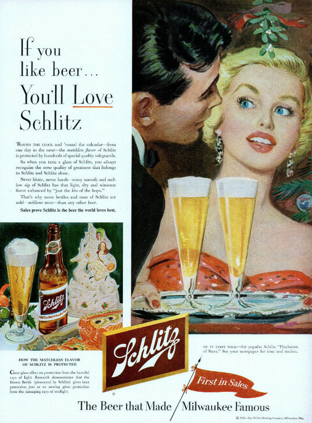 Interesting Story and Vintage Ads of Schlitz Beer from the 1950s and 1960s Vintage Ads