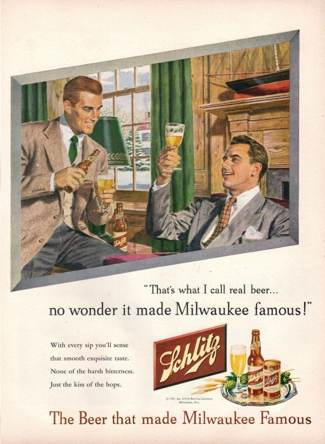 Interesting Story and Vintage Ads of Schlitz Beer from the 1950s and 1960s Vintage Ads