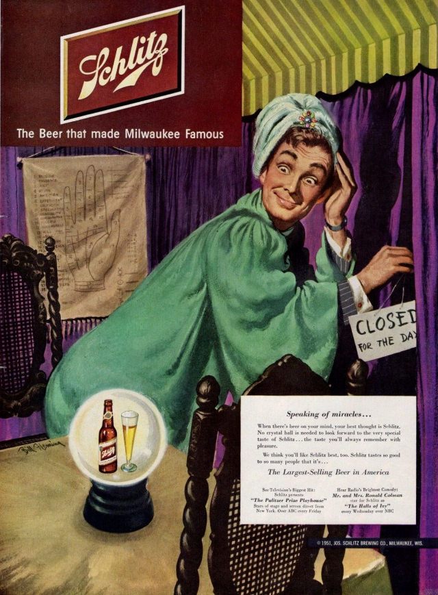 Interesting Story and Vintage Ads of Schlitz Beer from the 1950s and 1960s Vintage Ads