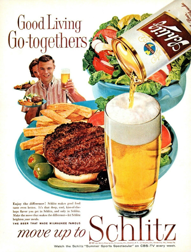 Interesting Story and Vintage Ads of Schlitz Beer from the 1950s and 1960s Vintage Ads