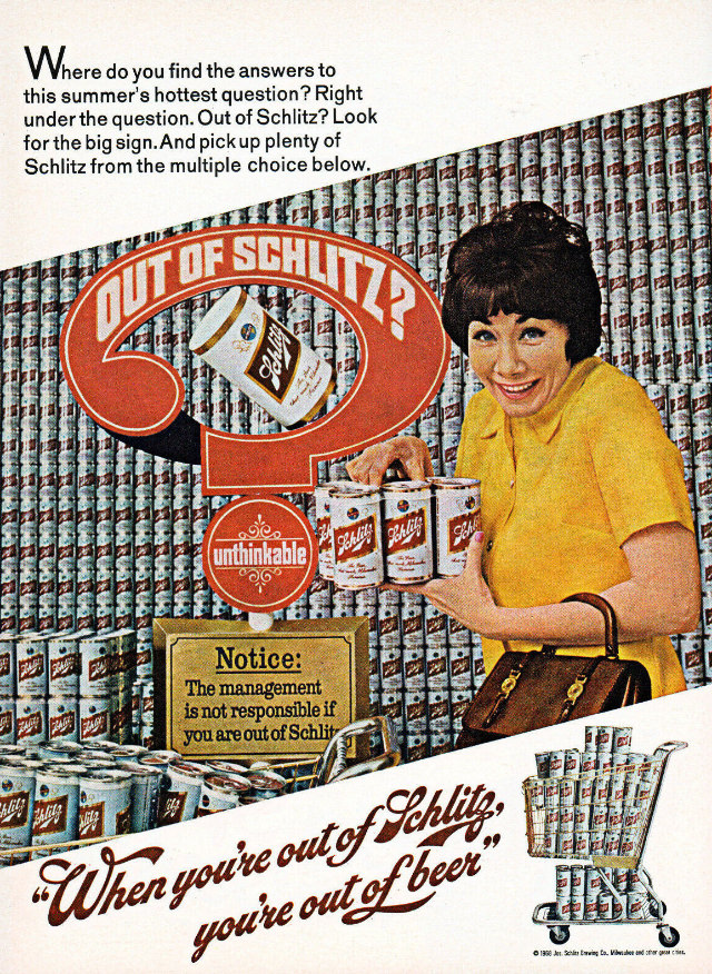Interesting Story and Vintage Ads of Schlitz Beer from the 1950s and 1960s Vintage Ads