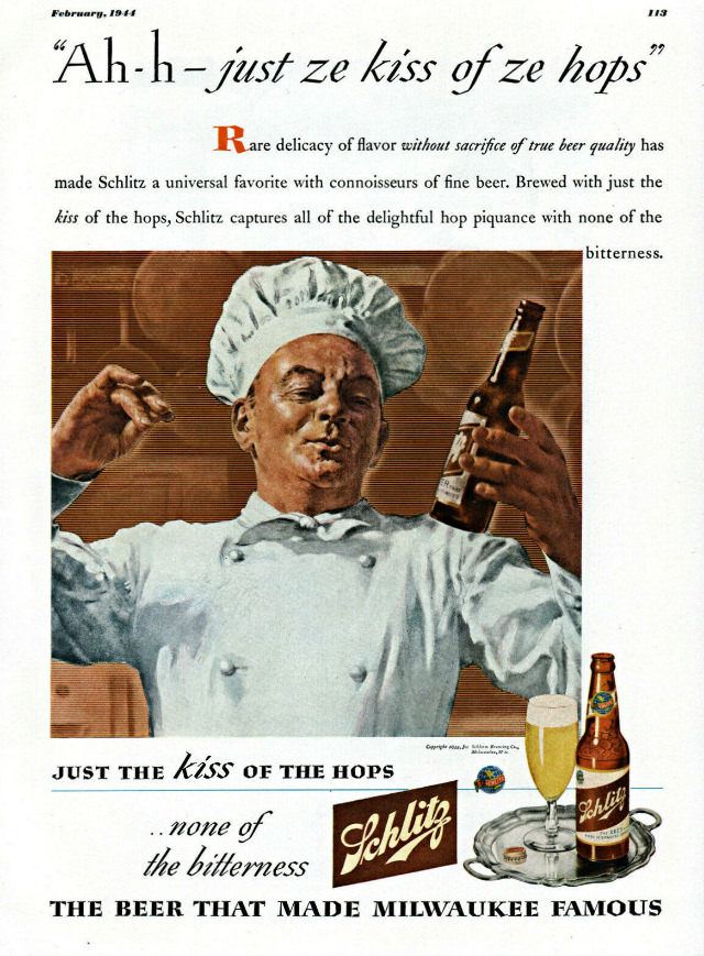 Interesting Story and Vintage Ads of Schlitz Beer from the 1950s and 1960s Vintage Ads