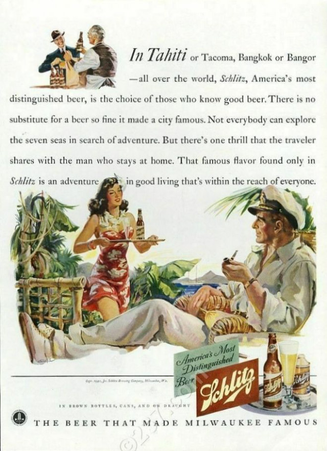 Interesting Story and Vintage Ads of Schlitz Beer from the 1950s and 1960s Vintage Ads