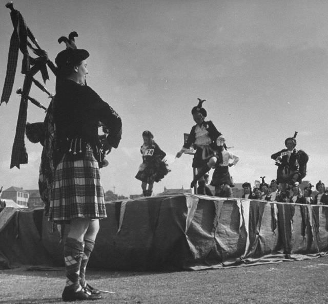 #2 Competitors for the world championship danced the Reel of Tulloch, Scotland, 1947.