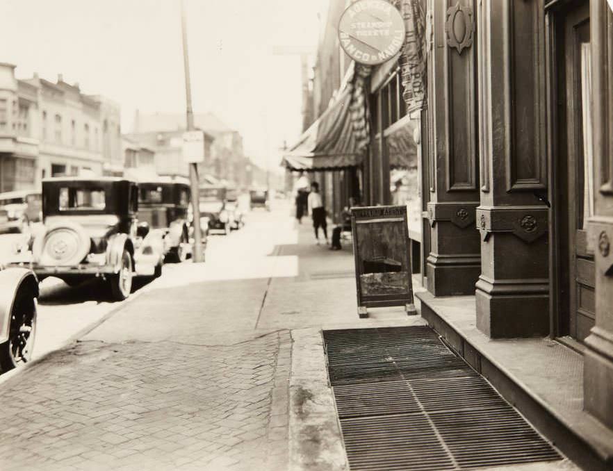 #146 Storefront of a ticket agency on the 900 block of N. Sixth Street in 1920. Owned by James Bisanti.