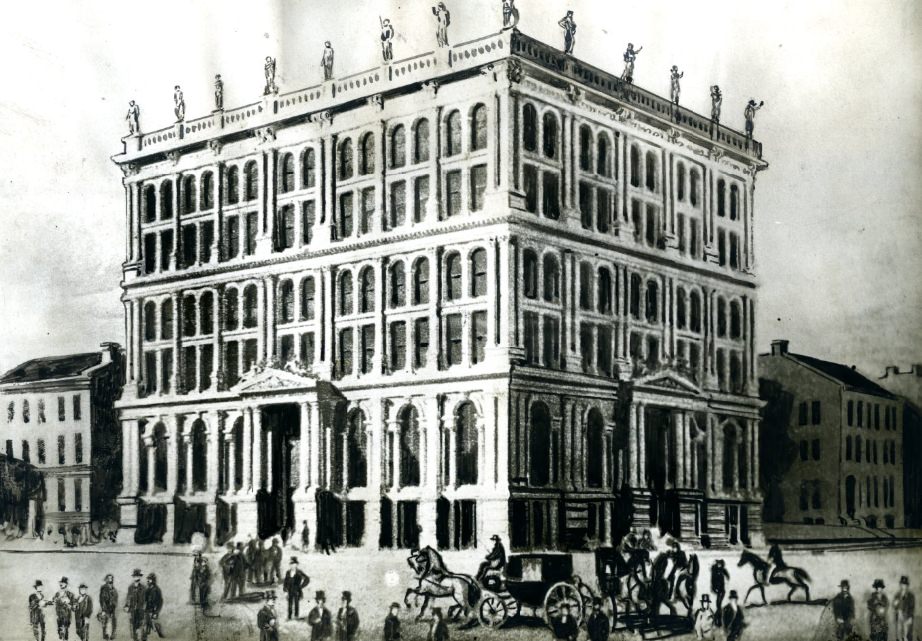 #10 The Equitable Building in 1869, when it was six stories high and the tallest structure in St. Louis.