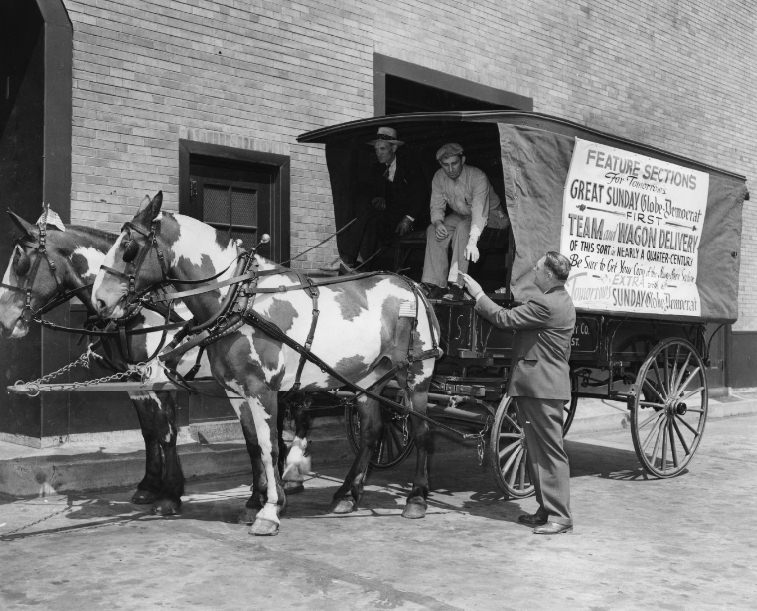 #168 Horses Take Over Globe-Democrat Delivery, 1940
