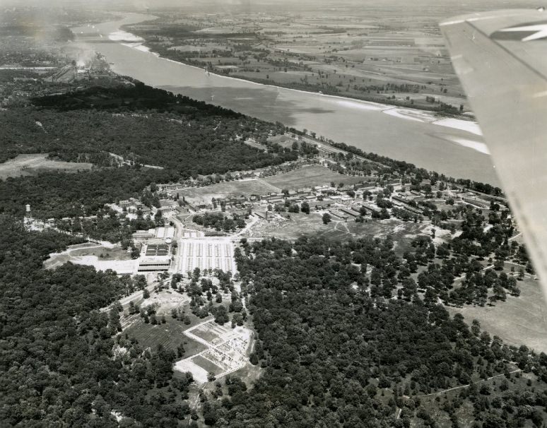 #6 Aerial view of Jefferson Barracks, to be taken over by Air Corps, 1941.