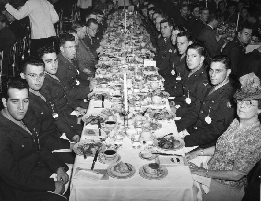#156 Thanksgiving Dinner for Military, 1943
