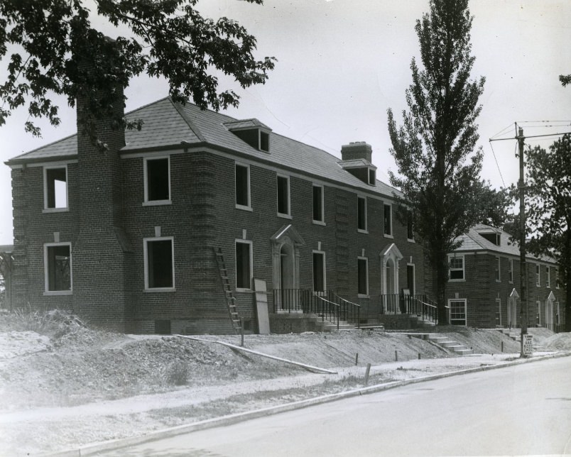 #14 Officer dwellings under construction at Jefferson Barracks, 1940.