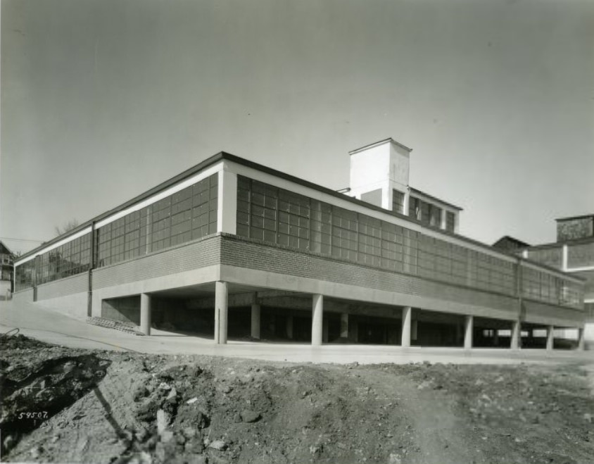 #105 Built In 176 Working Hours, 1953. This new addition for the Alligator Company at 4153 Bingham ave. was completed a month from the date it was started.