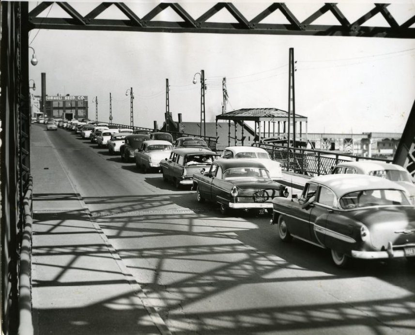 #107 MacArthur Bridge-Traffic Was Tied Up Again, 1957