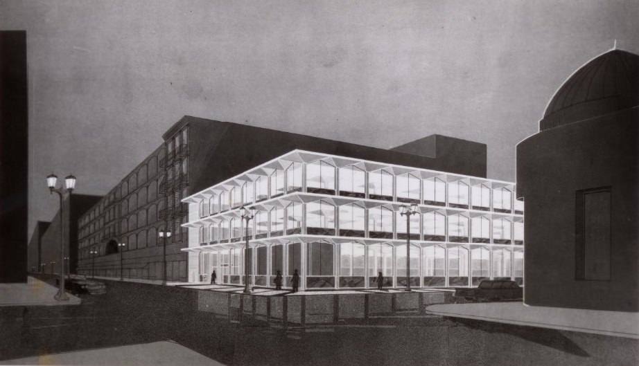 #135 Schematic of a Building for the State Division of Employment Security at Broadway, 1958