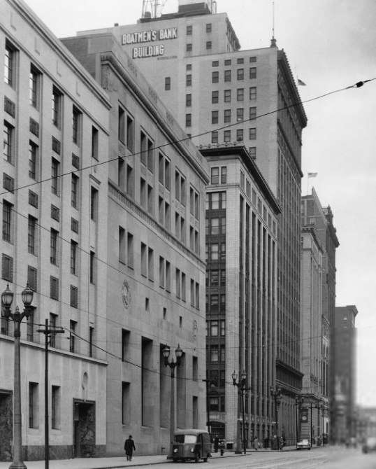 #226 Broadway Street. Looking south from St. Charles, 1956