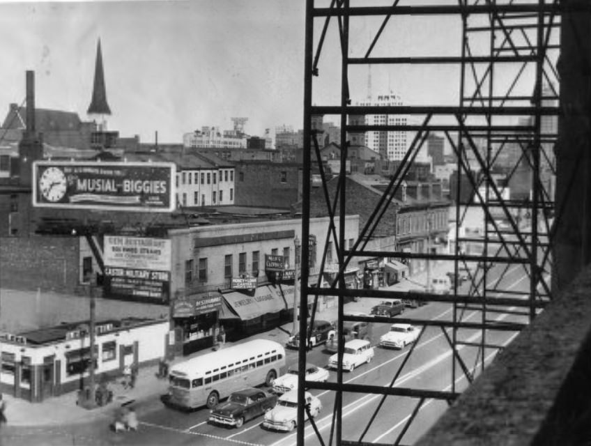 #27 Plaza Apartments – Area to be cleared for Plaza development, 1955