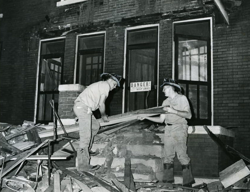 #110 Palm Street Building Collapsed – Four Children Injured, 1960