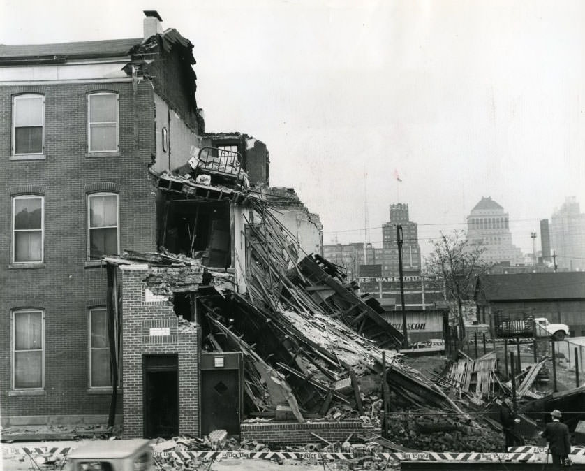 #111 Leisure Lounge Wreckage – Chouteau Avenue, 1960