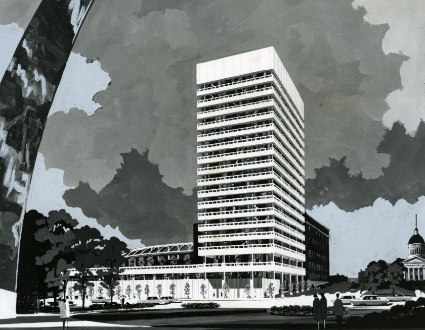 #124 System and Transurban Redevelopment Corporation of St. Louis will erect this 20-level office building at Third and Market in the new riverfront area near the Gateway Arch and Sports Stadium.