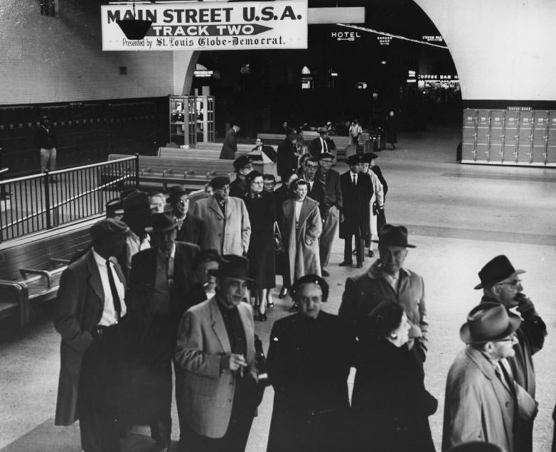 #129 Another Line of People Waiting to Visit Main Street, 1960