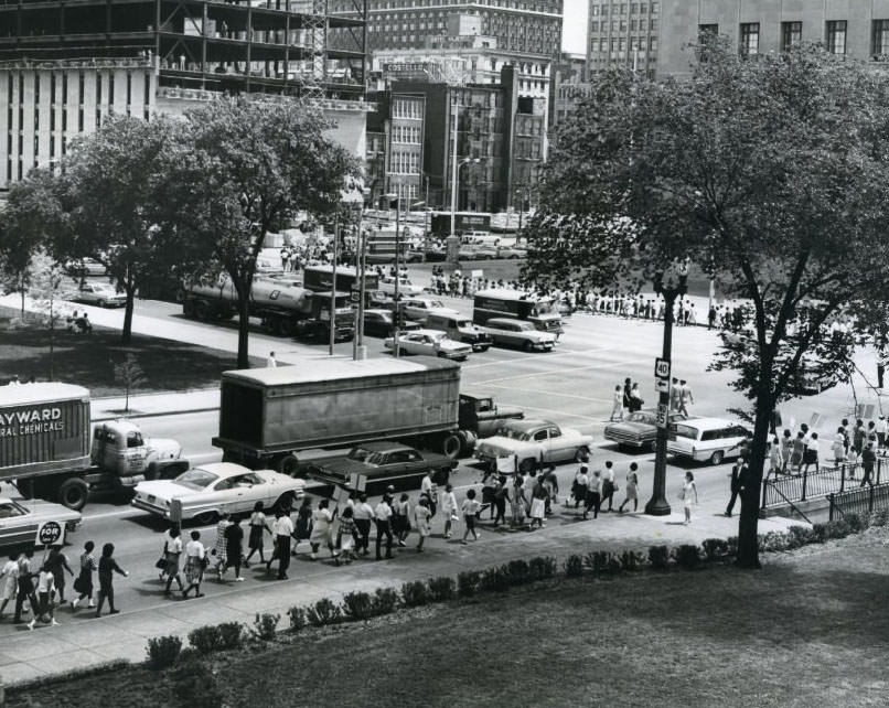 #141 School Children Parade, City Hall, 1965