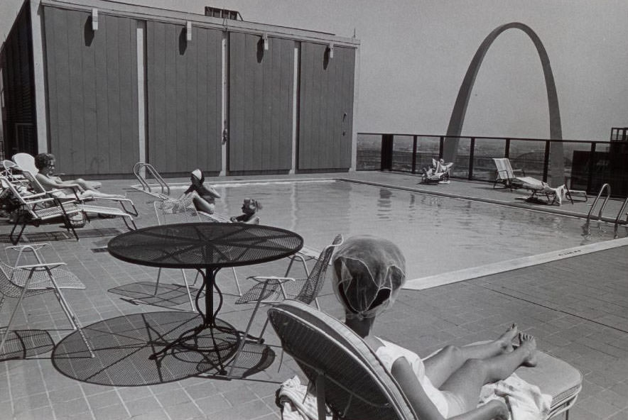 #169 Residents Sit Poolside at the Mansion House Apartments, 1967