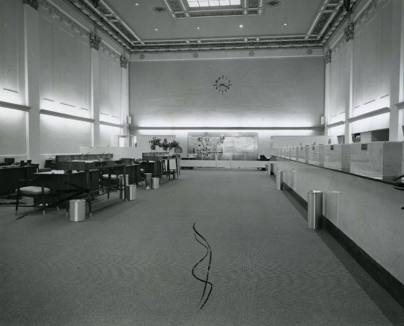 #55 Jefferson Gravois Bank interior, 1960