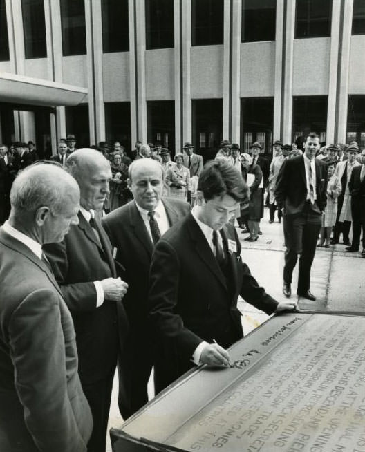 #63 Signing of the Corner Stone for the New Mansion House Apartments, 1960