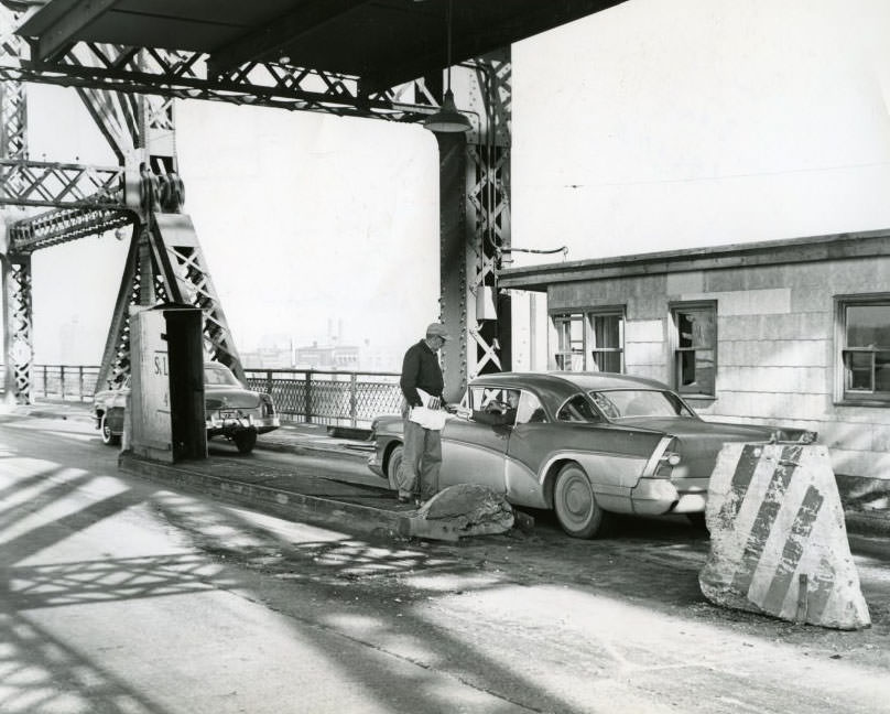 #97 MacArthur Bridge-Toll-Collecting Continues, 1960