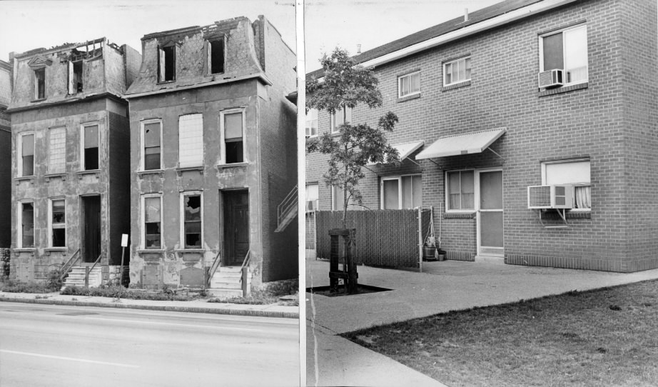#154 Old townhouses were traded for new when Blumeyer was built, 1971