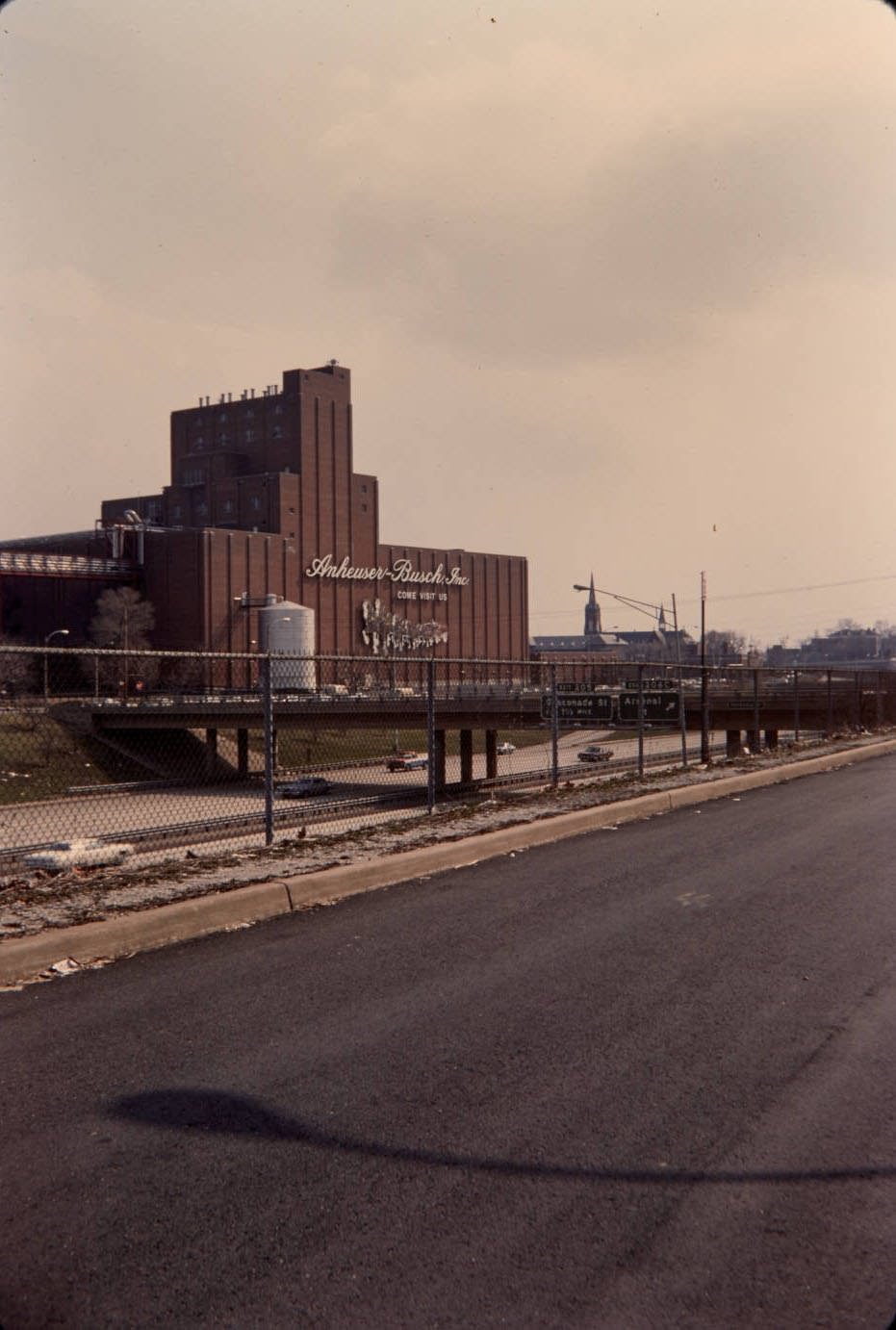 #99 Anheuser-Busch Brewery from 18th Street, 1977