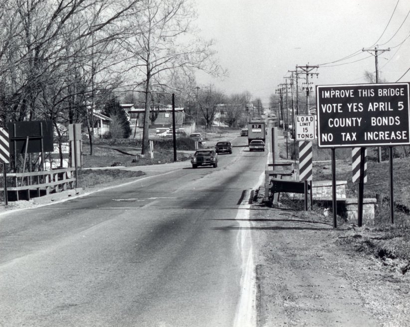 #70 One of the Signs Supporting Last Year’s St. Louis County Bond Issue, 1977