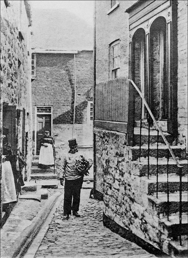 #1 A fisherman makes his way along Virgin Street, St. Ives, Cornwall