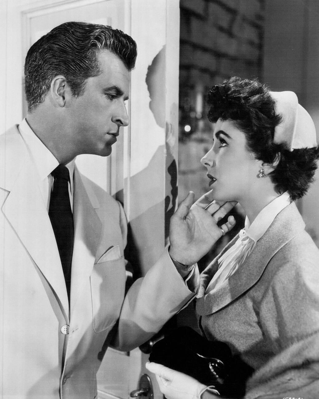 Elizabeth Taylor and Fernando Lamas in “The Girl Who Had Everything” (1953). Also starring William Powell.
