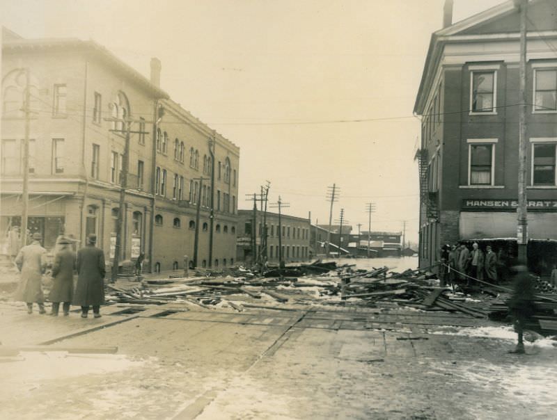#6 Downtown Massillon near Canal and Erie Streets, Massillon, Ohio, 1913