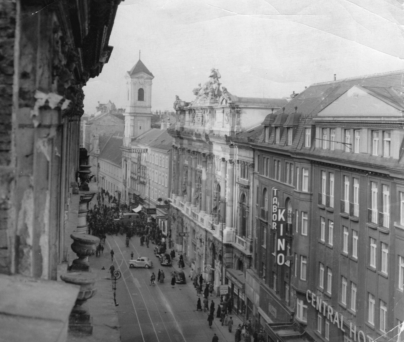 #29 Tabor Street with the Hotel Stefanie, Central Hotel, and Cinema in Vienna.