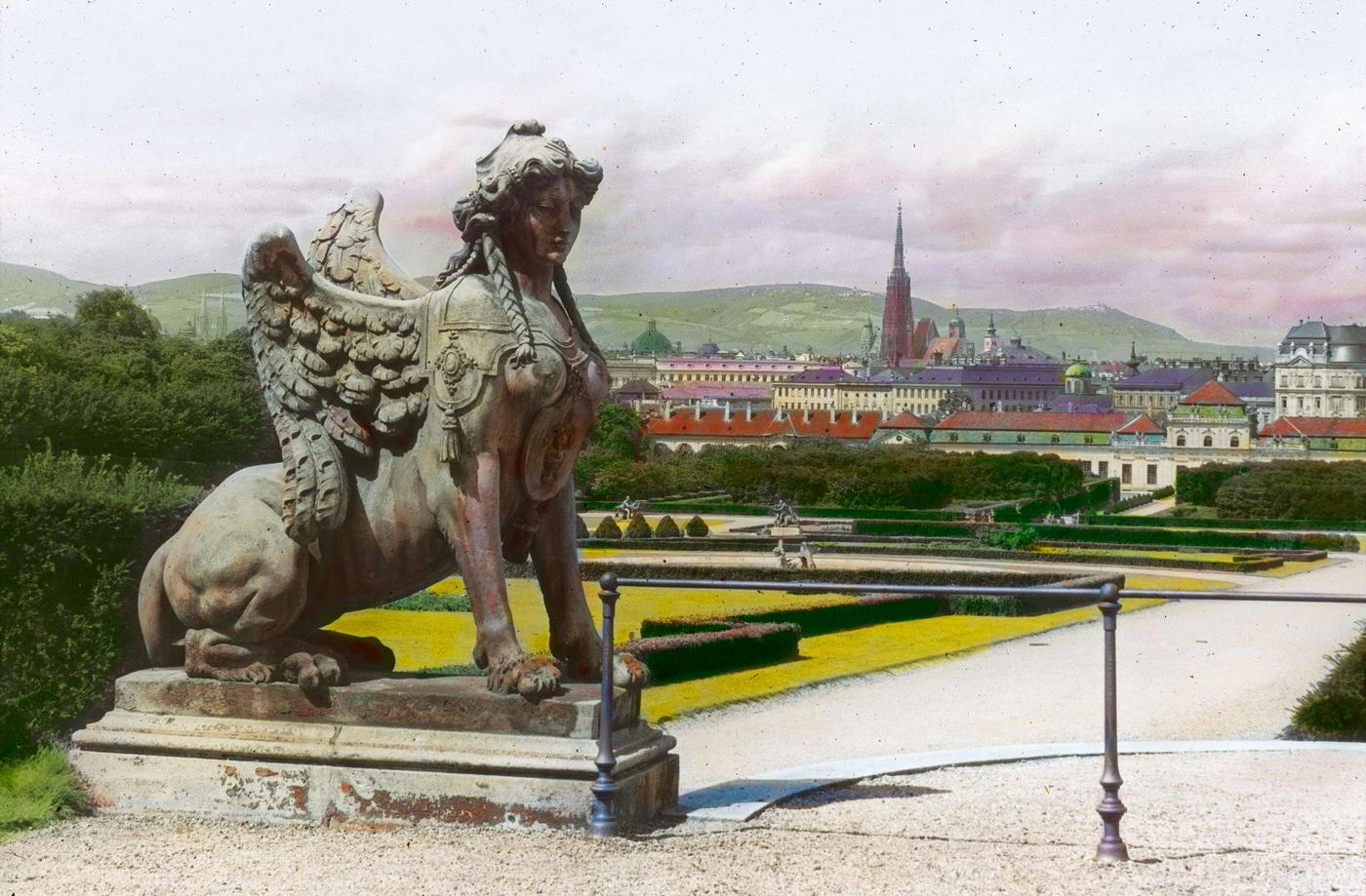 #26 View from Upper Belvedere to the Inner City. Vienna, 3rd district, 1900.