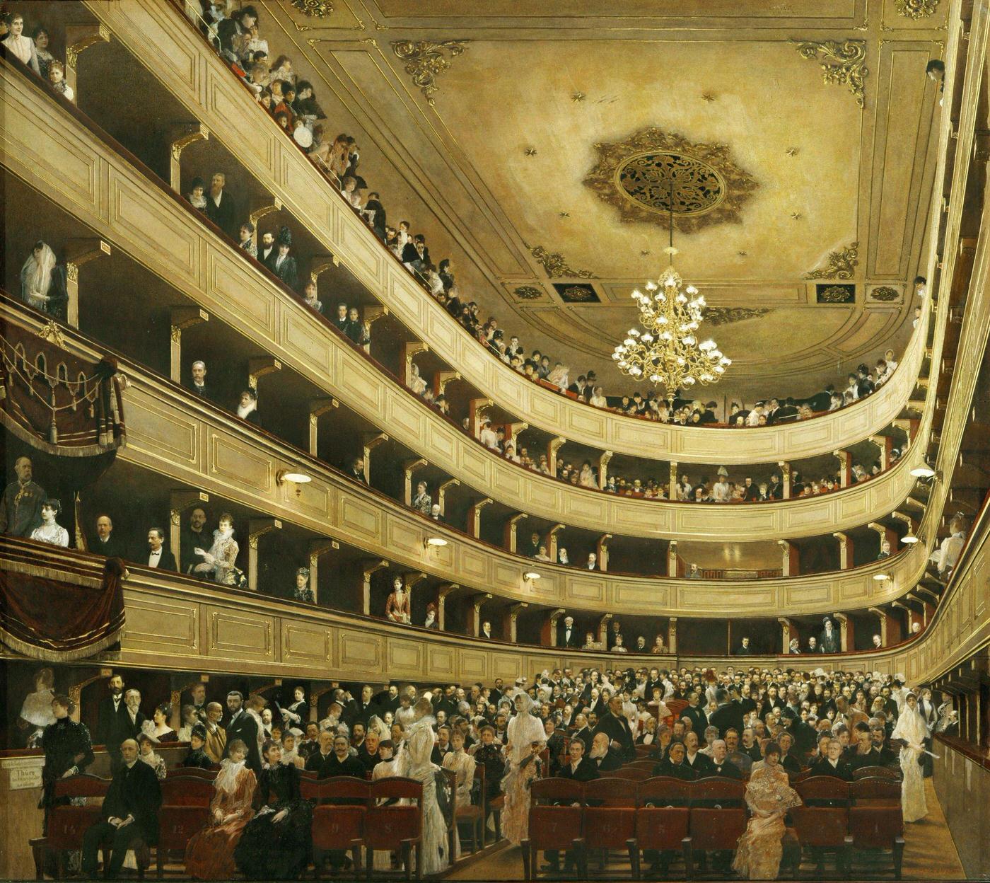 #4 Auditorium in the “Altes Burgtheater”, the old Court Theatre, replaced by a new building in 1888.