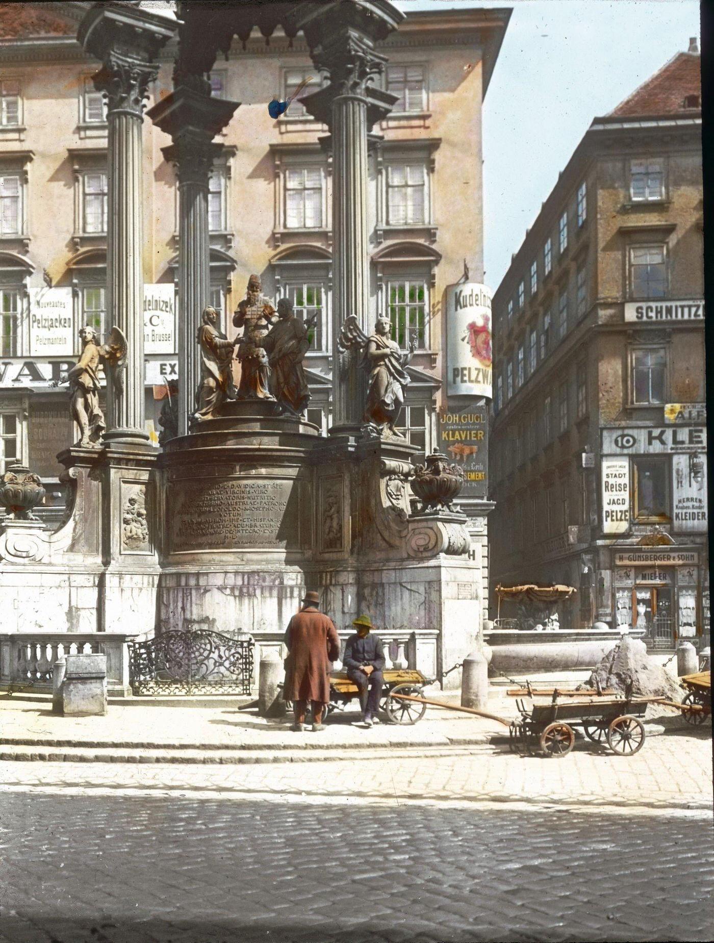 #63 The spousal fountain at Hoher Markt square in Vienna’s 1st district, 1905.