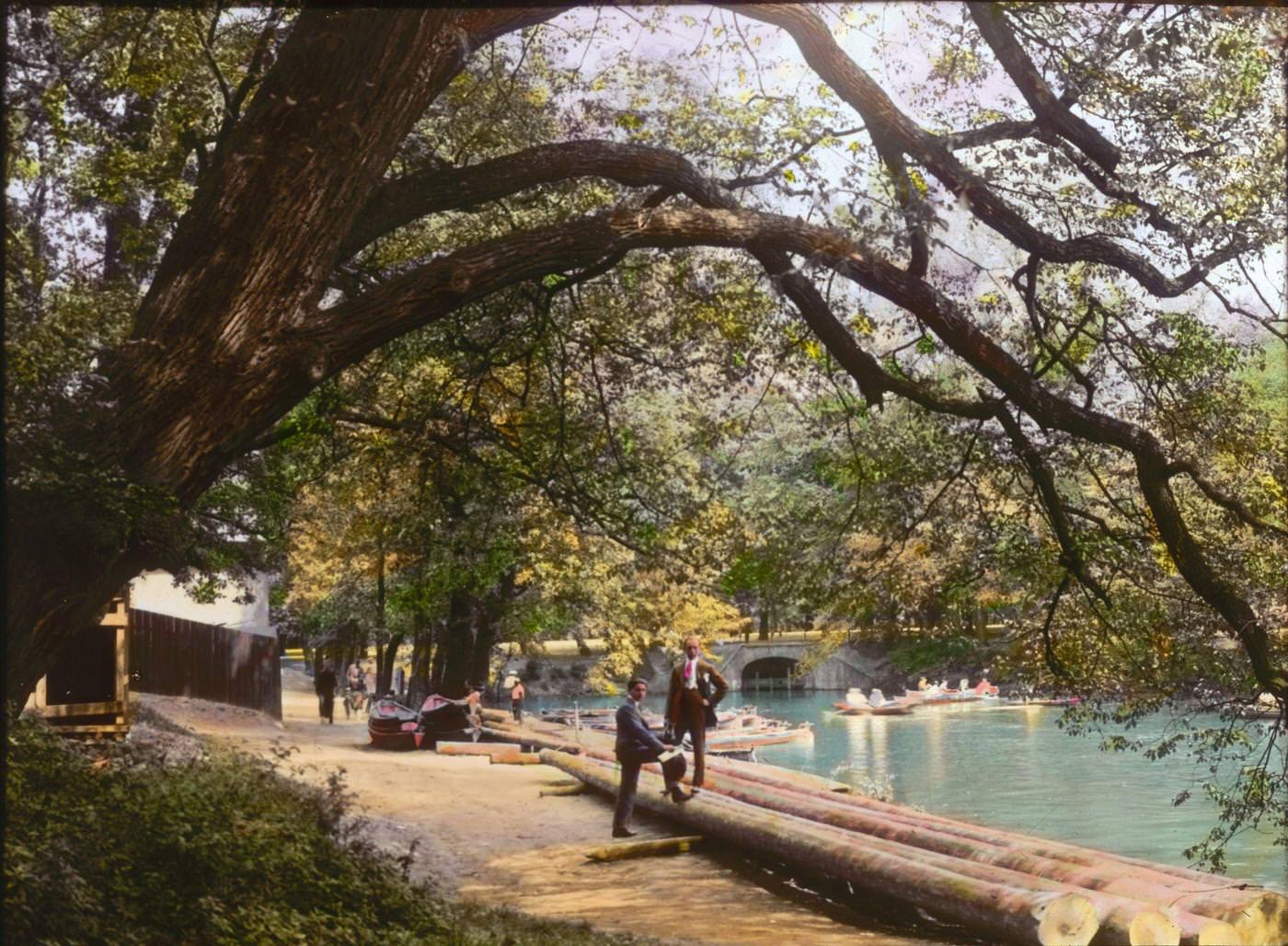 #70 Lake “Heustadlwasser” in Viennese Volksprater, Vienna’s 2nd district, 1905.