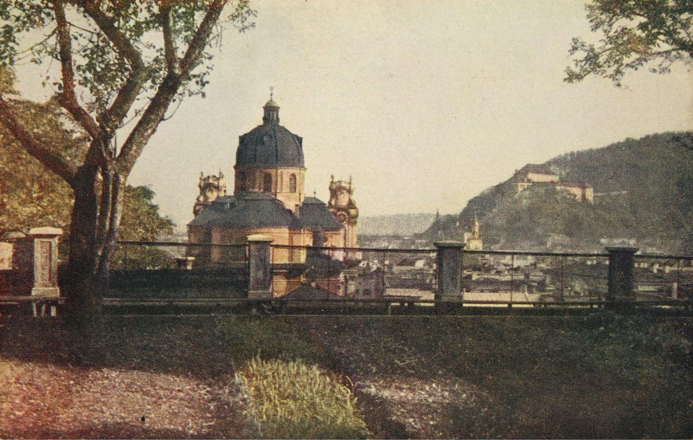#87 View of the University Church in Salzburg, around 1905.